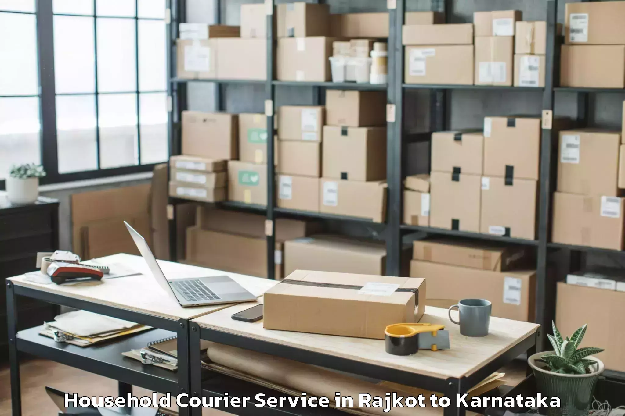 Top Rajkot to Karnataka Household Courier Available